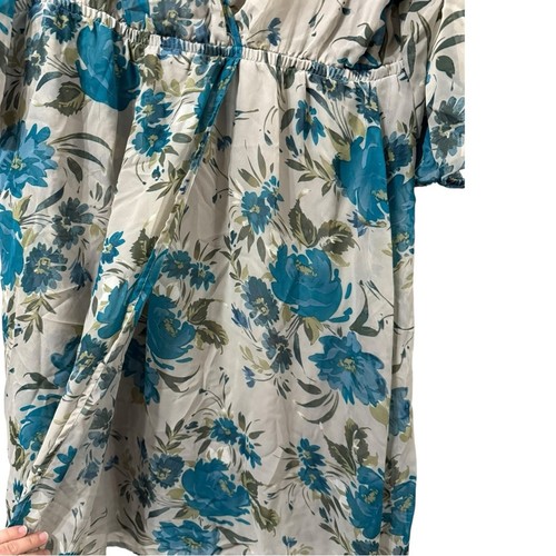 Abito in chiffon floreale torrido manica 3/4 taglia 1X - Foto 4 di 6