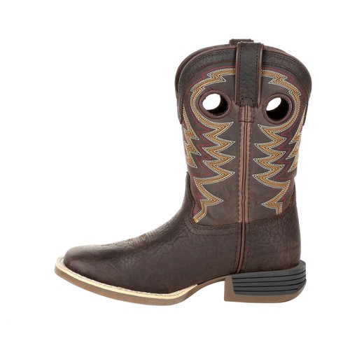 Lil Durango Little Kids Dark Bay Leather Rebel Pro Cowboy Boots - Picture 5 of 8
