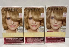 3 Pack L'Oreal Excellence Creme, 8G Medium Golden Blonde. (Packaging May Vary)