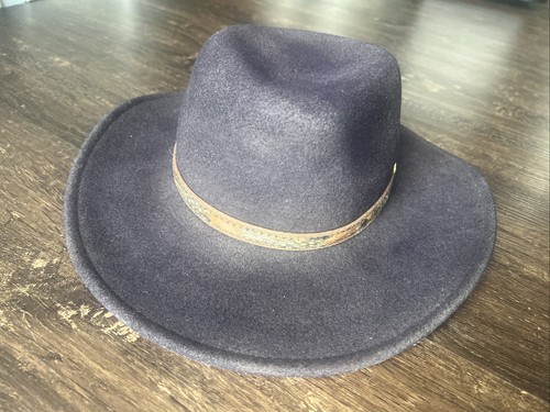 Bailey Cowboy Hat Purple or Faded Black S 6 3/4 Vintage Rodeo Western Horse Tack - Picture 4 of 11