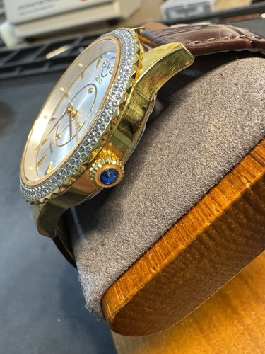 Gevril GV2 Sienna Diamond Watch Gold Tone Silver Dial 39mm Swiss Made - Bild 3 von 7