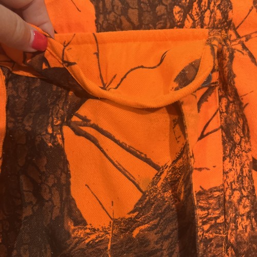 Chaleco de Caza Game Winner Hombres 3XL/4XL Naranja Brillante Realtree Maderas Duras Camuflaje Bolsillo - Imagen 4 de 15