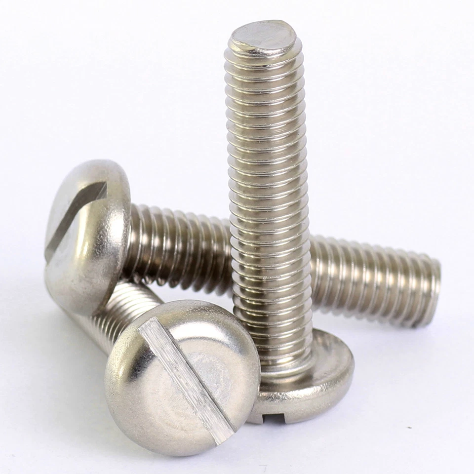 BOLT BASE 10 PACK STAINLESS SLOT PAN HEAD MACHINE SCREW SLOTTED M1.6 M2 M2.5 M3 M4 M5 M6