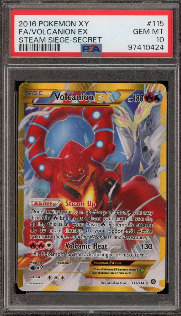 n*0様 Volcanic  PSA 10 VOLCANION EX 115 FULL ART XY STEAM SIEGE SECRET 2016