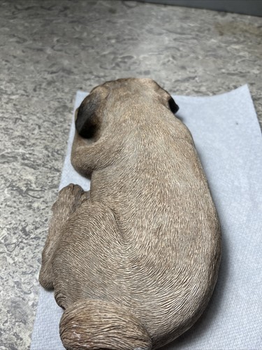 Vintage 1982 Sandicast Mops Hund Welpe Skulptur Sandra Brue 9 Zoll Schön! - Bild 3 von 6