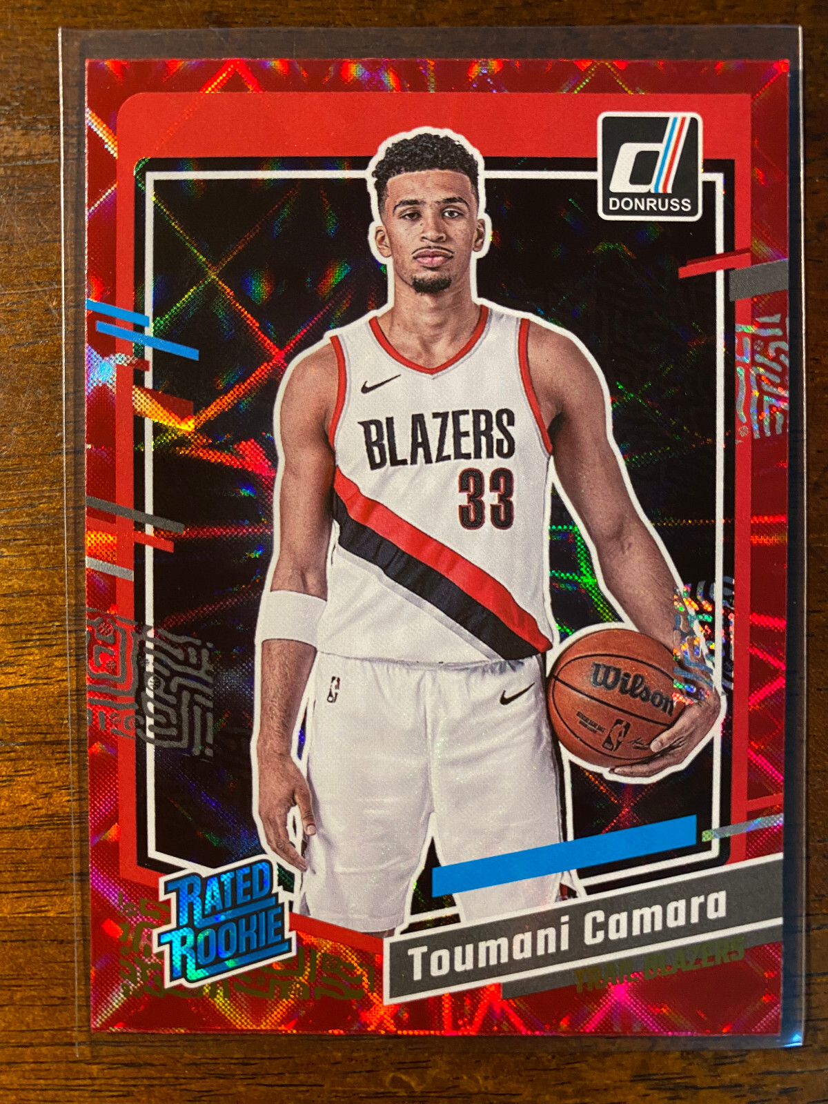 2023-24 Panini Donruss Toumani Camara #245 RC Red International Trailblazers