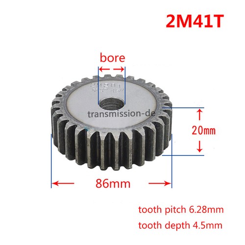 Mod 2/2.5/3/4/5 Spur Gear 10T-63T 45# Steel Pinion Gear Metal Gear Thick 20-40mm - Picture 42 of 139