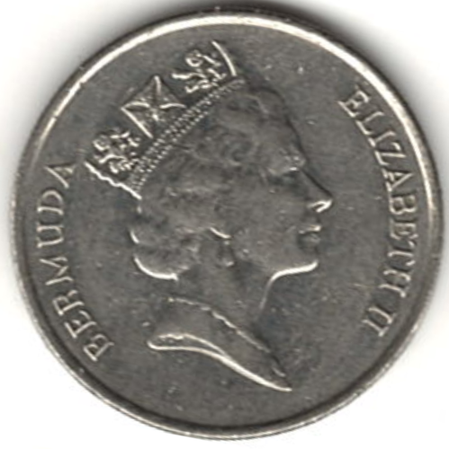 Veinticinco centavos 1993 ~ bermudas ~ baja acuñación de 480.000 unidades b1005 - Imagen 2 de 4