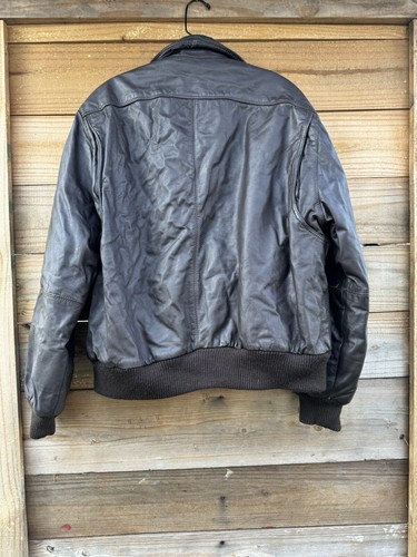 Vintage Members Only Bomber Jacket Europe Craft Men's 44 Brown Made In Korea - Picture 17 of 20