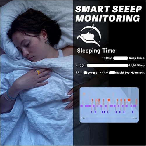 COLMI R02 Smart Ring Fitness Tracker Sleep Monitor Heart Rate IP68 Waterproof UK - Picture 13 of 18