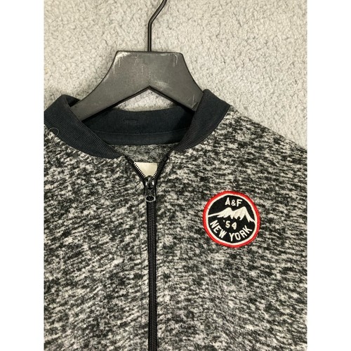 Abercrombie Kids Unisex Gray Bomber Jacket Size 12 Casual Zip-Up - Picture 5 of 8