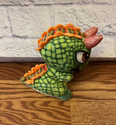 Peluche de fábrica de juguetes Paradise 6"" verde dinosaurio nuevo con etiquetas - Imagen 4 de 5
