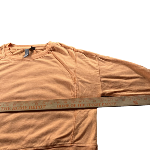 Sweaty Betty Sweatshirt Womens M 8/10 Orange Crop Terry After Class Thumbholes - Picture 5 of 14