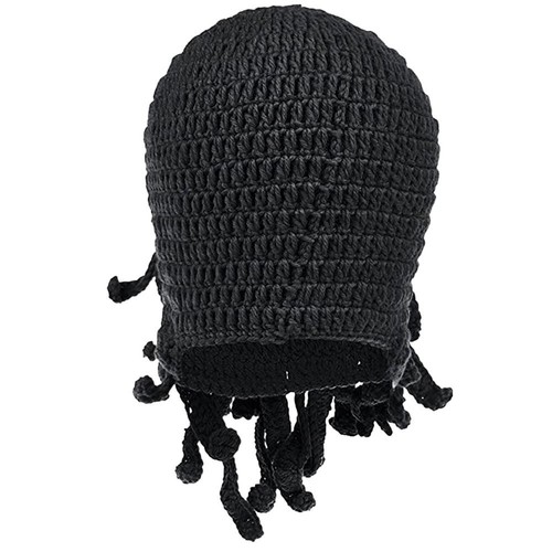 Halloween Balaclava Hat Beard Ski Cap Octopus Knitted Beanie Autumn/Winter - Picture 12 of 18