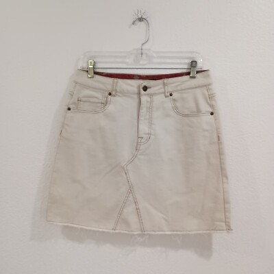 Frye Co Beige Denim Skirt, Size