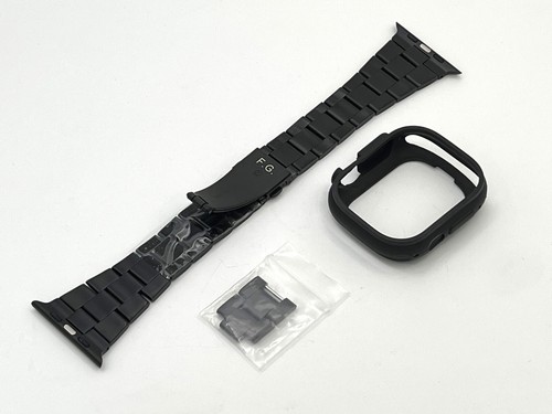 Fullmosa 49mm Stainless Steel Black Bracelet Band Strap for Apple Ultra Watch - Picture 2 of 8