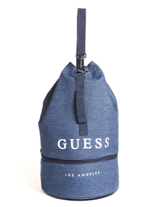guess denim duffle bag