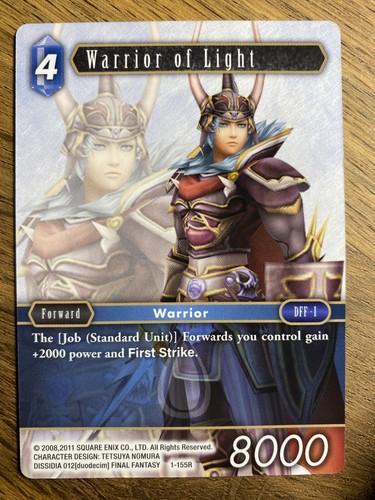 Juego de Cartas Coleccionables Final Fantasy TCG Opus 1 SIN LÁMINA Singles Legend Hero Raro Com - Imagen 156 de 214