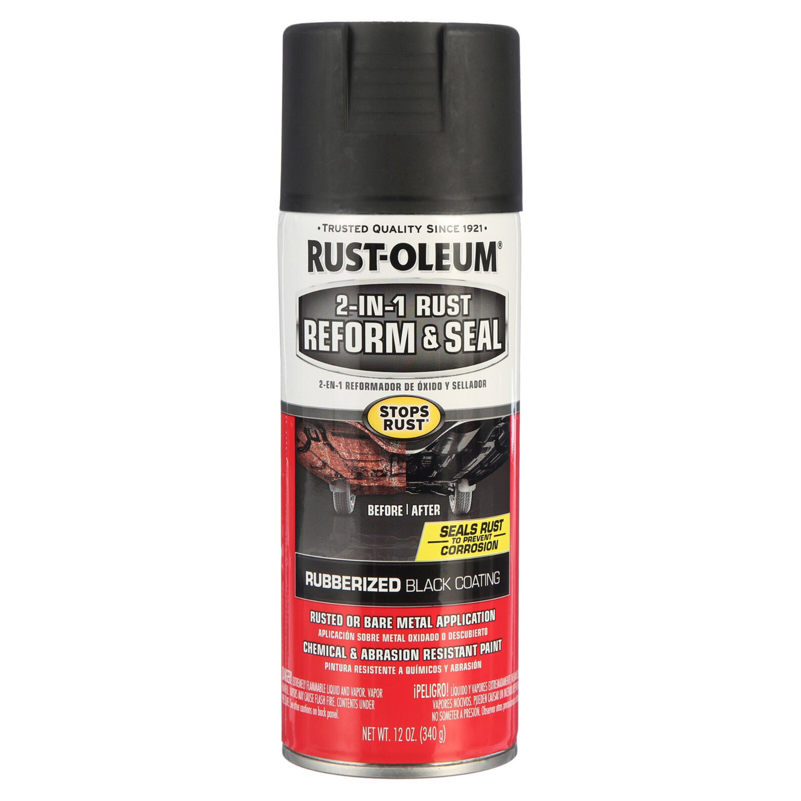 RustOleum Auto 2in1 RUST REFORM & SEAL SPRAY PAINT RUBBERIZED