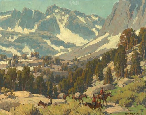 Edgar Payne The Pack Train Sierra Leinwandbild 16 x 20 - Bild 1 von 4