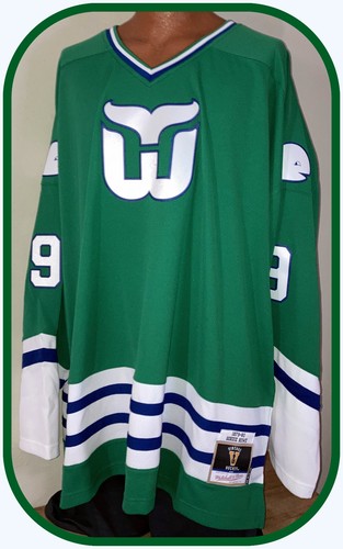 HARTFORD WHALERS MITCHELL & NESS VINTAGE 1979 GORDIE HOWE JERSEY ADULT 4XLARGE