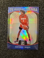 2021-22 Panini Donruss Optic Jalen Green 75 Years of the NBA #46 Houston Rockets