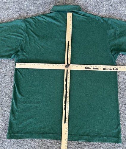 Oak Creek Mens M VTG 80s 90s Pocket Polo Shirt Dark Green Basic Minimalist - Picture 8 of 10