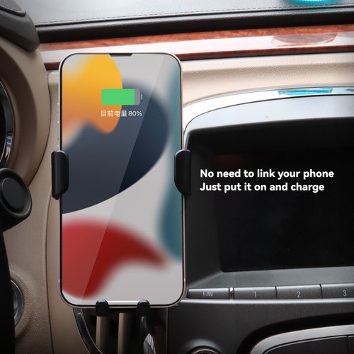Car Mount Phone Holder Rack Qi Wireless Charger Automatic Clamping Smart Sensor - Picture 8 of 11