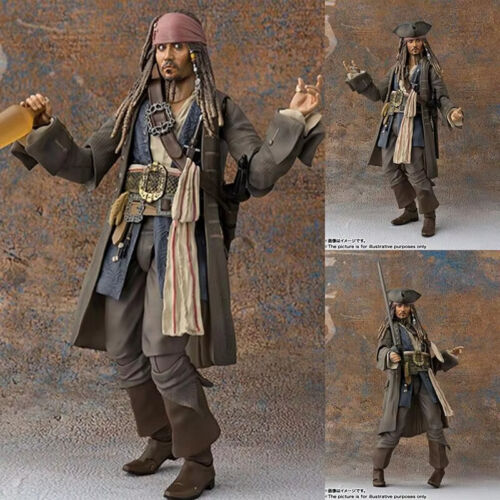 Anime Pirates of the Caribbean Captain Jack Sparrow Action Figure Model Xmas Toy - Picture 2 of 5