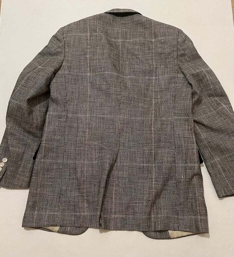 Vintage Cricketeer Black White Tweed 2 Button Blazer Sport Coat 38 R Tailored US - Picture 9 of 10