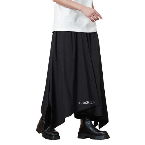 Men Spring Hanfu Pants Chinese Style Retro Loose Wide-leg Pant Large Size Bottom - Picture 5 of 25