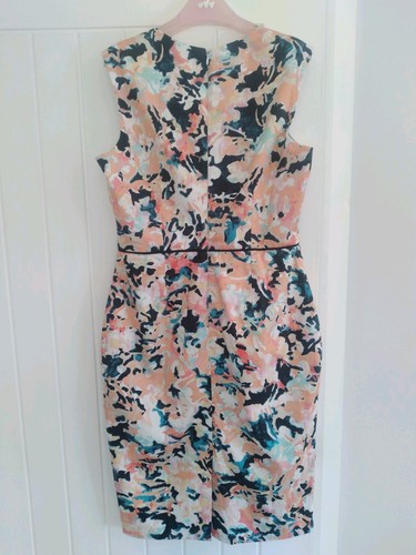 Pied A Terre Floral Dress 98% Cotton Size 12 Sleeveless - Picture 3 of 9