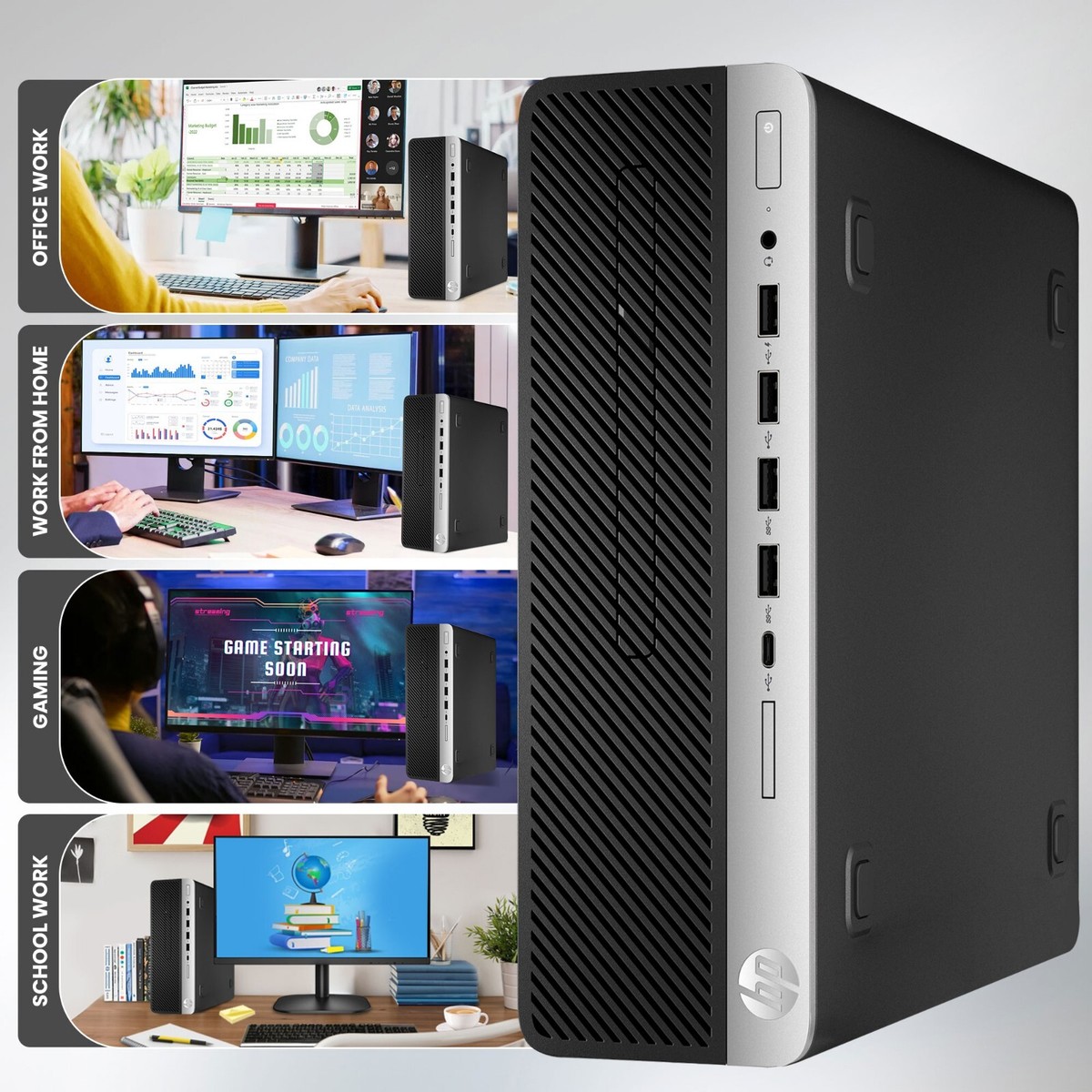 HP EliteDesk G4 Gaming Desktop PC i5 16GB Ram 1TB SSD Windows 11