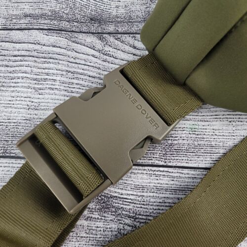 Dagne Dover Ace Fanny Pack Dark Moss Green Neoprene Crossbody Belt Bag - Picture 4 of 5