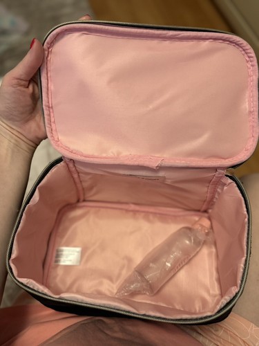 JUICY COUTURE 2 pc set Makeup Bag Travel Cosmetic Train Case Makeup Case - Picture 6 of 12