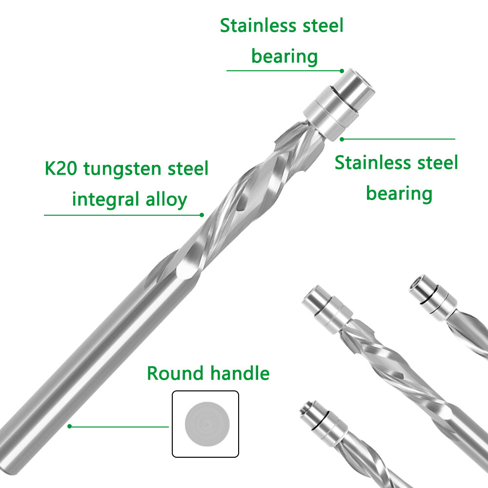 Spiral Flush Trim Router Bits Flush Trim Router Bit 1 4 Inch Shank