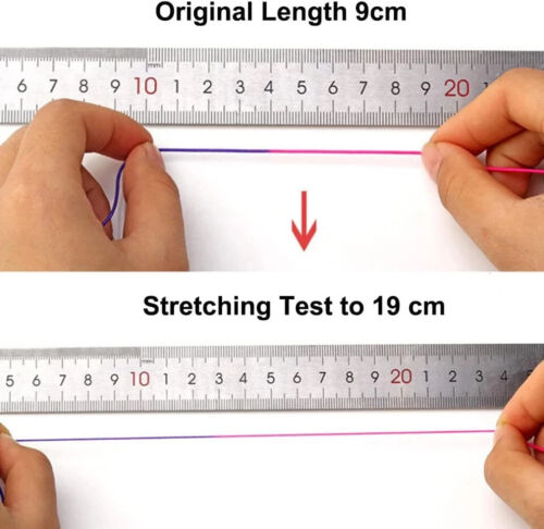 Elastic String for Bracelets, 1mm x 330 Feet Sturdy Rainbow 330 Feet, - Picture 2 of 4