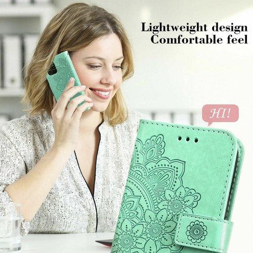 Luxury Flip Embossed Flower Wallet Cover Case For 11 12 13 14 15 Pro Max XR 7 8 - Picture 17 of 66