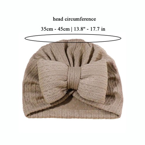 1PCS Newborn Soft Knitted Solid Color Baby Girls Boys Hat Lovely Bowknot Infant - Picture 2 of 21