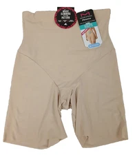 NEW MAIDENFORM FLEXEES WOMEN'S LYCRA FITSENSE HIGH WAIST THIGH SLIMMER SZ:2XL