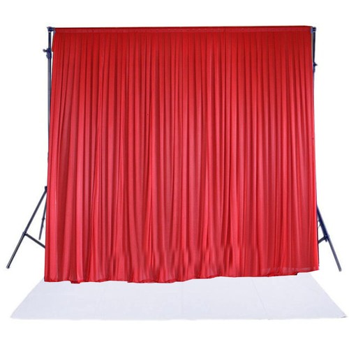 Cortinas de fondo para escenario de fiesta de boda fondo de fotografía cortinas de poliéster - Imagen 17 de 35