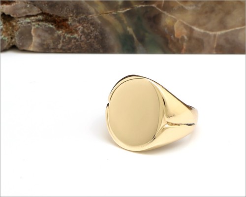 Rare Vintage TIFFANY & Co 14k Yellow Gold Signet Ring - No Monogram - 13 Gr 8 Sz - Picture 3 of 5