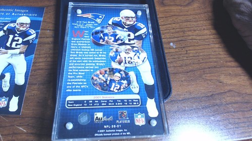2001 Tom Brady Gold Limited Edition Authentic Images Commemorative Card - Picture 5 of 5