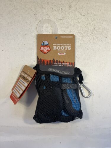 Arcadia Trail Warm Weather Dog Boots Size Medium 4 Booties Blue Gray Shoes NEW