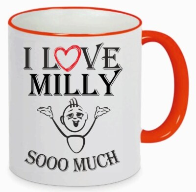 Kaffetasse I Love Milly so Much Kaffee Becher Tasse Liebe Rot 157795