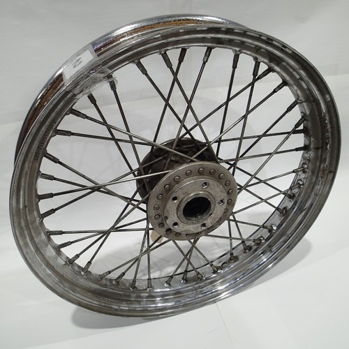 Harley 19 x 2.5" 40 Spoke Duel Rotor Rim 43001-79 Mounted on Unknown Hub - Picture 4 of 21