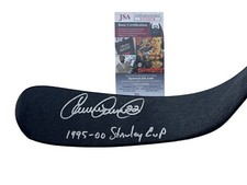 Claude Lemieux Signed & Inscribed 1995 & 00 Cup New Jersey Devils Stick JSA COA