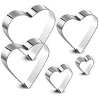 Set of 5 Cookie Cutter Stainless Steel Cookie Cake Egg Icing Mould Mold Cutter