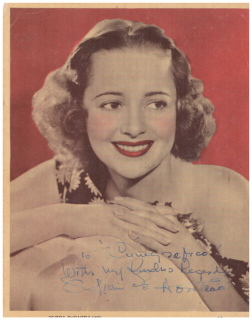 Legendary OSCAR GONE WITH THE WIND Star OLIVIA DE HAVLLIAND (*1916-2020) 7x6 Legendary OSCAR GONE WITH THE WIND Star OLIVIA DE HAVLLIAND (*1916-2020) 7x6