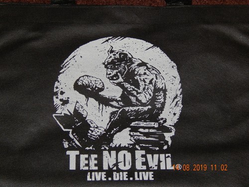 MIDSUMMER SCREAM 2019 TOTE BAG CONVENTION BAG TEE NO EVIL LIVE DIE LIVE SKULL - Picture 3 of 3